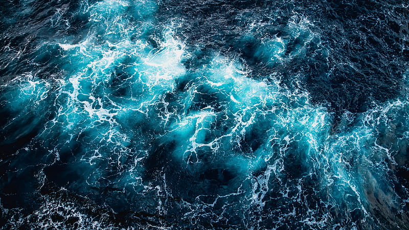 ocean, water, aerial view, Nature, HD wallpaper