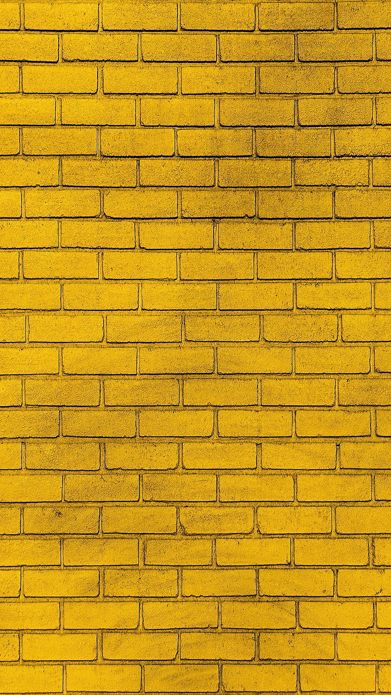 Wall, brick, bricks, texture, yellow, HD phone wallpaper