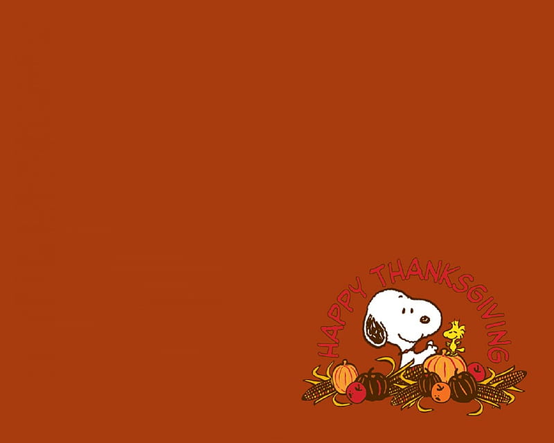 Happy Thanksgiving, snoopy, woodstock, pumkin, thanksgiving, HD wallpaper