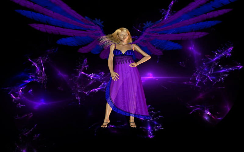 Purple angel, purple, angel, HD wallpaper | Peakpx