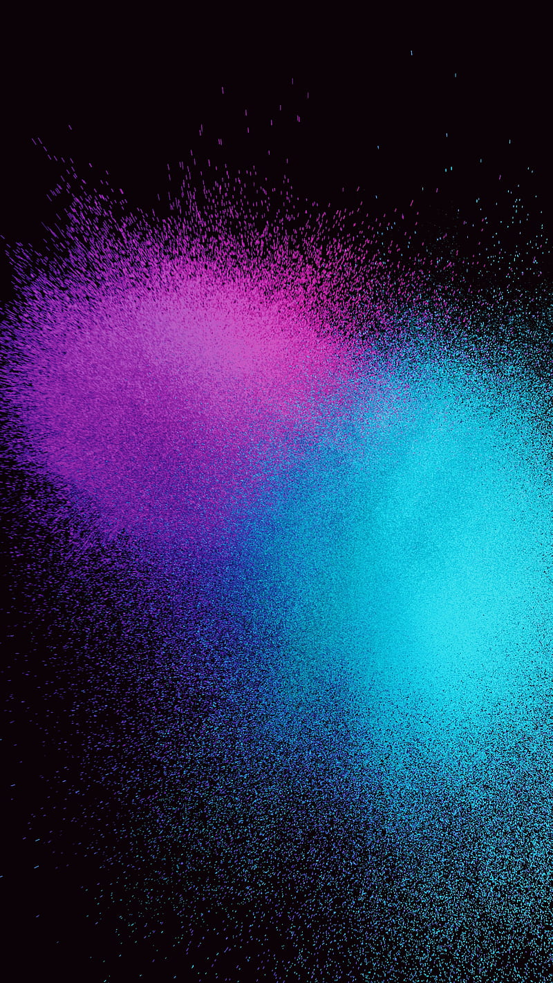 Sparks of Color, Electric, abstract, amoled, art, black, blue, colors, cool, oled, particles, purple, true black, HD phone wallpaper