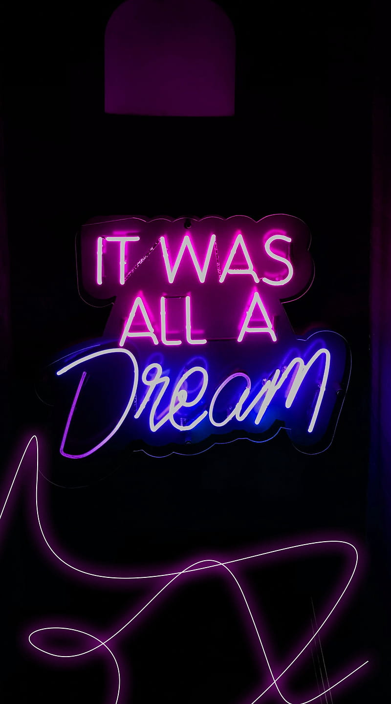Dream, , Tupac2x, abstract, club, clubbing, lights, neon, neon lights, new, text, HD phone wallpaper