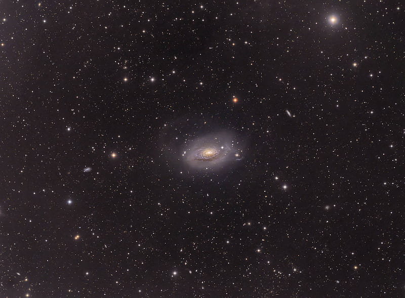 M63 Sunflower Galaxy Wide Field, stars, cool, space, fun, galaxy, HD wallpaper
