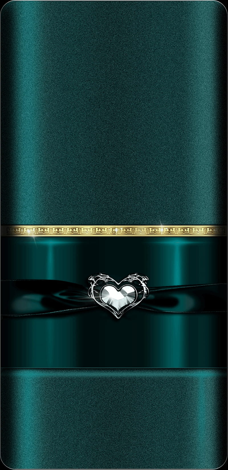 Emerald Of The Heart, green, gold, bonito, pretty, HD phone wallpaper