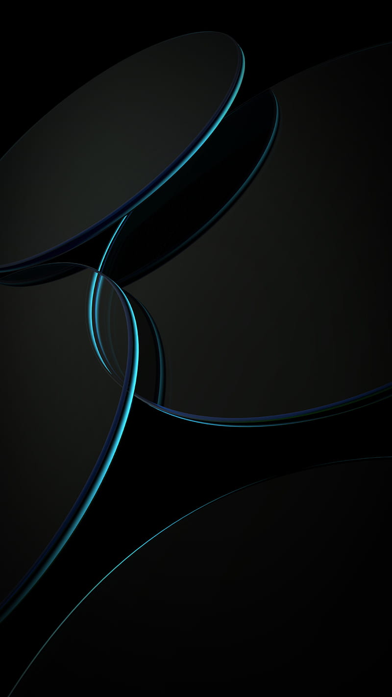 Abstract, black, blue, dark, light, lines, neon, s7, HD phone wallpaper