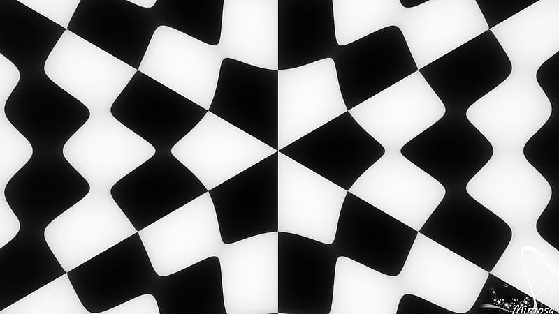 Abstract, Pattern, Kaleidoscope, Black & White, HD wallpaper