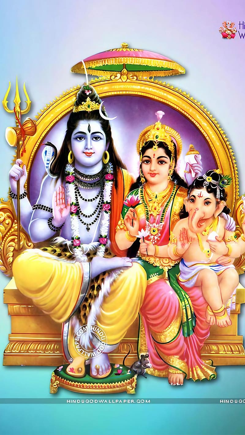 Shiv Parvati Ganesh, shiv ji, lord, god, HD phone wallpaper | Peakpx