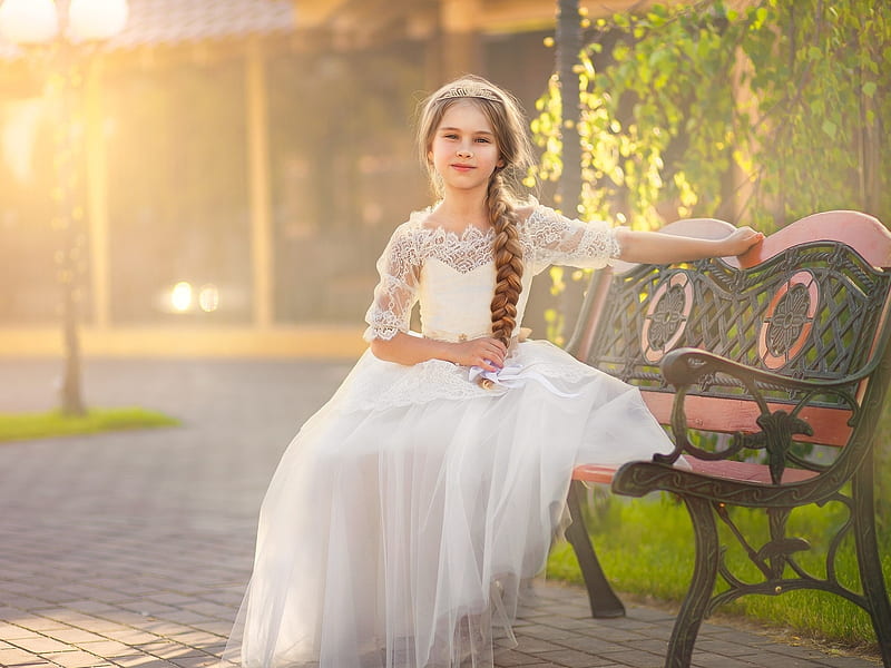 little girl, pretty, sunset, adorable, sightly, sweet, nice, beauty, face, child, bonny, lovely, seat, pure, blonde, baby, set, cute, white, Hair, little, Nexus, bonito, dainty, kid, graphy, fair, green, people, pink, Belle, comely, tree, girl, prinses, princess, childhood, HD wallpaper