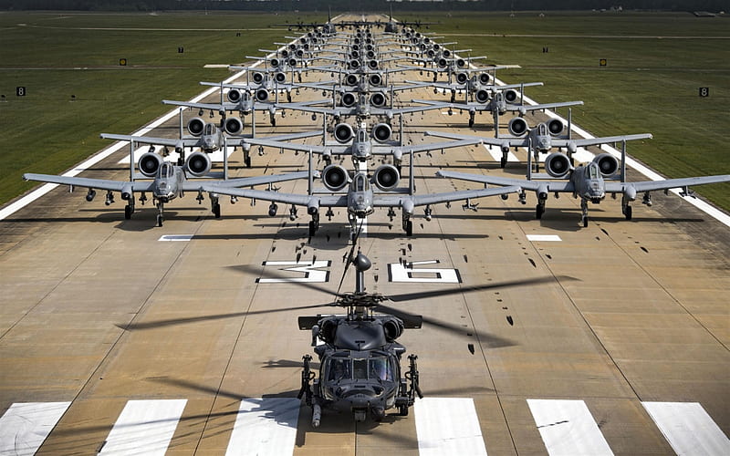Sikorsky UH-60 Black Hawk, US Air Force, military airfield, USA, Fairchild Republic A-10 Thunderbolt II, Fairchild Republic, Lockheed C-130 Hercules, Lockheed, Sikorsky, military aviation, HD wallpaper