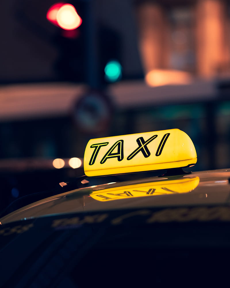 taxi, checker, text, inscription, yellow, HD phone wallpaper