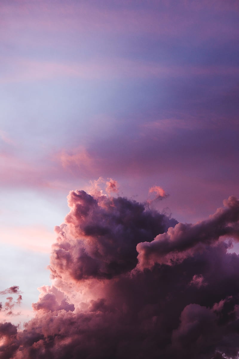 sky, clouds, purple, twilight, HD phone wallpaper