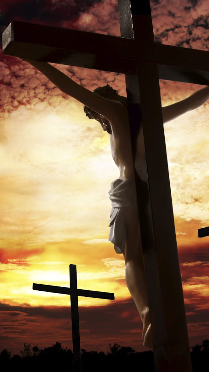 Jesus, believe, christian, clouds, cross, crosses sunset, HD phone wallpaper  | Peakpx