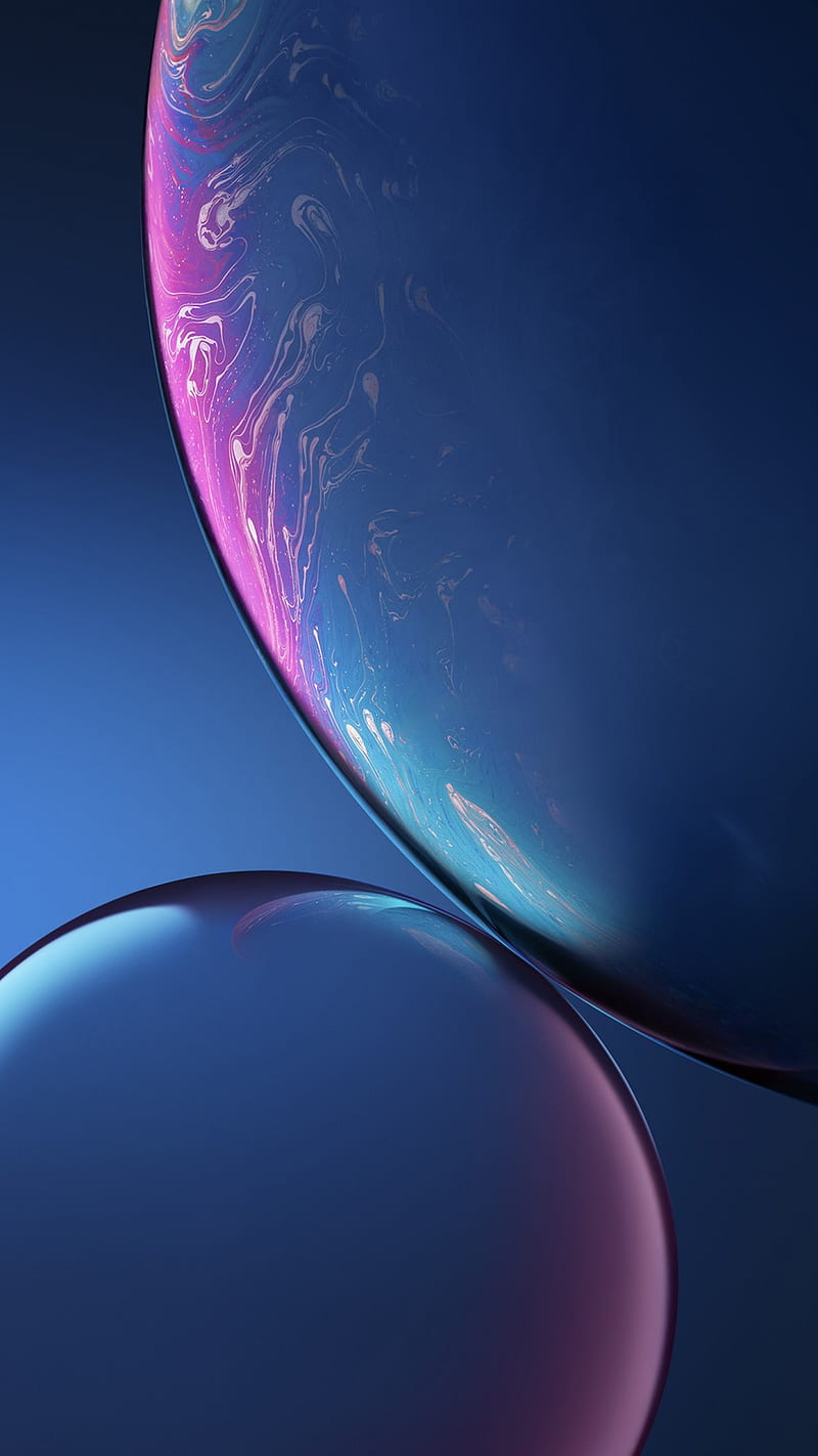 IPhone XR Stock, iphone xr stock, blue bubbles, 3d abstract, HD phone  wallpaper | Peakpx