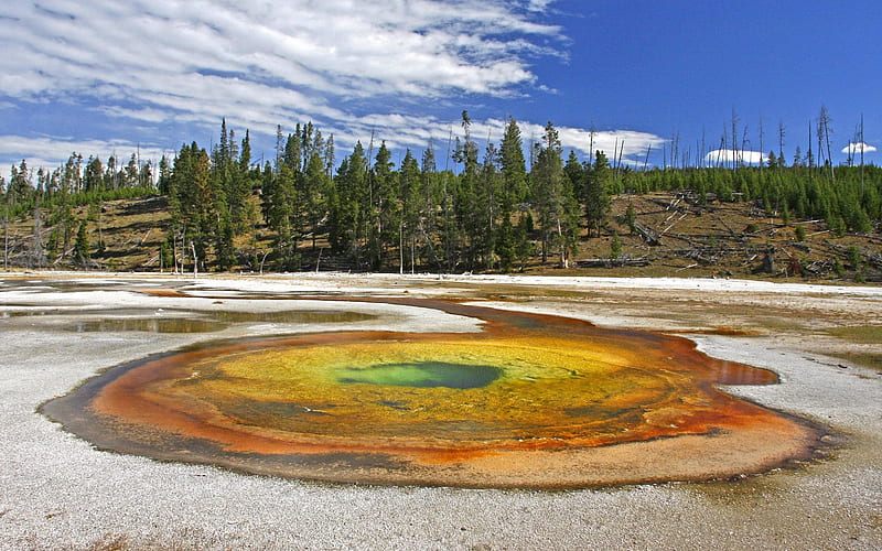 17 Yellowstone National Park hot spring, HD wallpaper