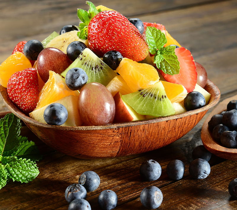 Fruits, salad, HD wallpaper