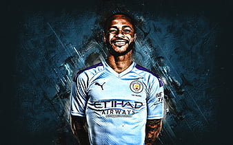 Download wallpapers Raheem Sterling, 4k, Manchester City FC, art, English  football player, splashes of paint, grunge art, creative art, Premier  League, England,…