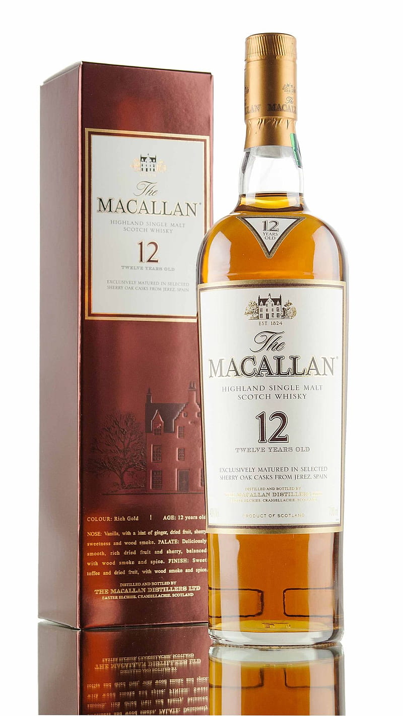 Macallan Scotch, 12 year old, casks, scotch whisky, sherry oak, HD phone wallpaper