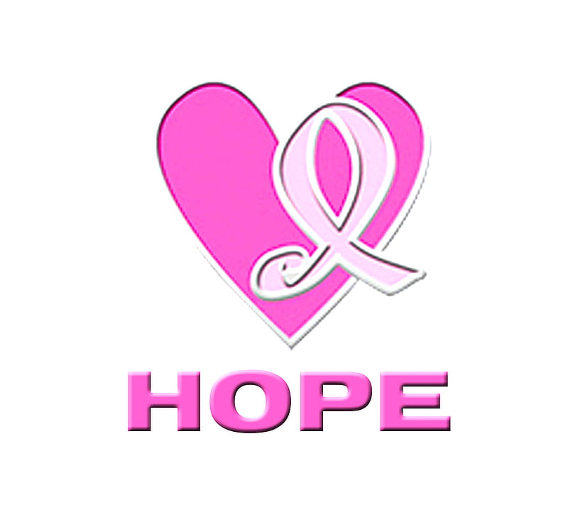 Hope, awareness, cancer, heart, pink, survivor, HD wallpaper