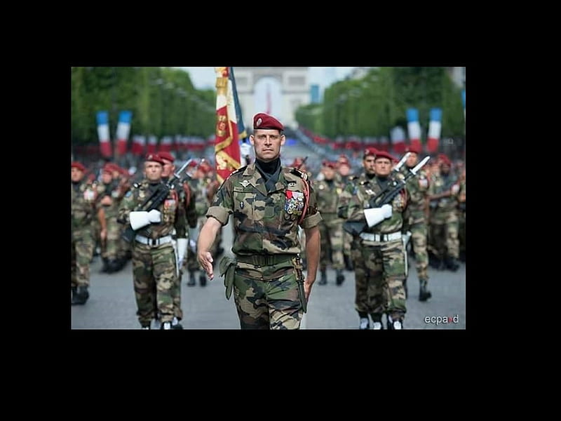 Parachutistes Francais, para, military, french, 14 july, HD wallpaper