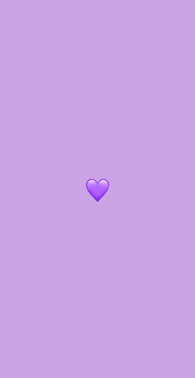 Purple heart, emoji, heart, iphone, love, purple, HD phone wallpaper