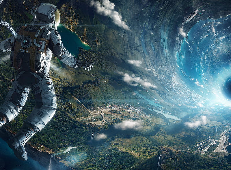 The Verge, astronaut, epic, space, worlds end, HD wallpaper