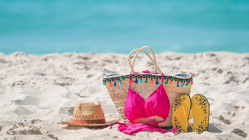 Summer, sand, handbag, still life, beach, graphy, HD wallpaper | Peakpx