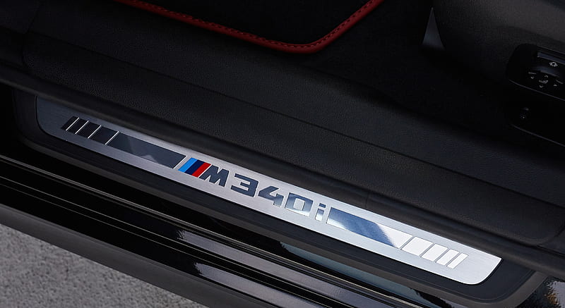 2020 BMW M340i xDrive Touring (Color: Black Sapphire Metallic) - Door Sill , car, HD wallpaper