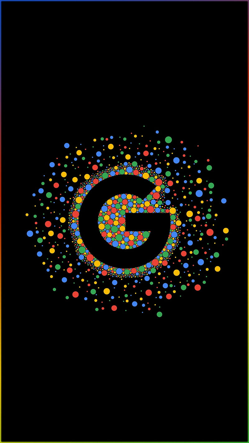 Google, abstract, android, colorful, logo, rainbow, HD phone wallpaper