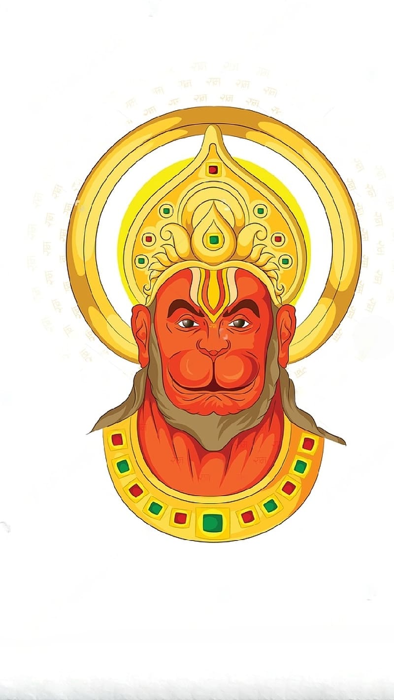Hanuman Bhagwan, Bajrangbali, white background, lord, god, HD phone wallpaper