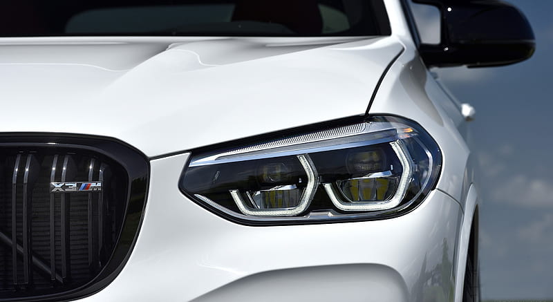 2020 BMW X3 M Competition (Color: Alpine White) - Headlight , car, HD wallpaper