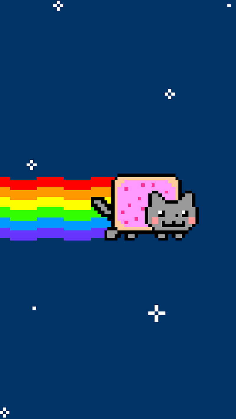 Nyan cat , nyan cat, rainbow, HD phone wallpaper