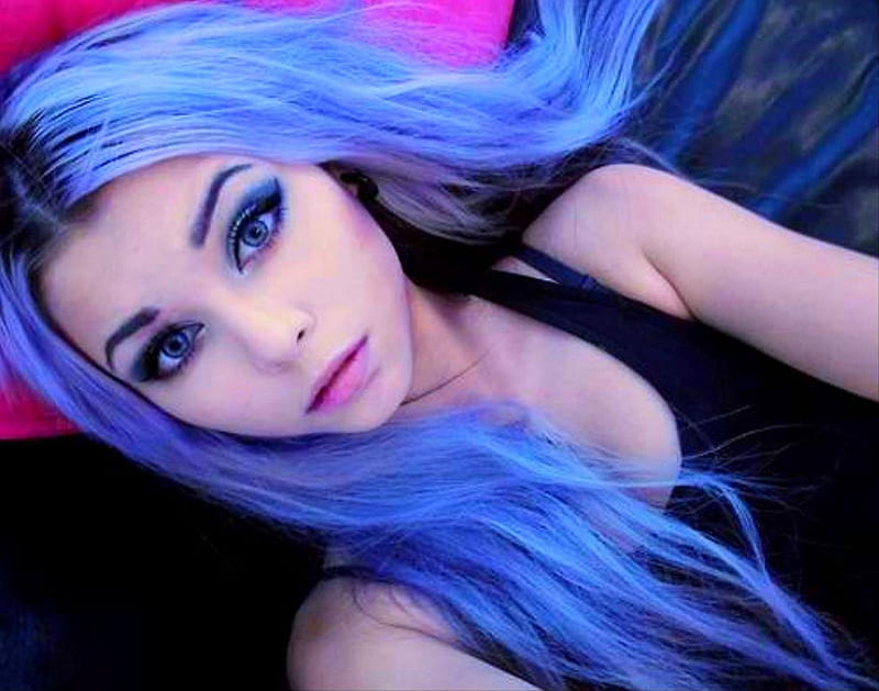 White Hair with Lavender Highlights - wide 6
