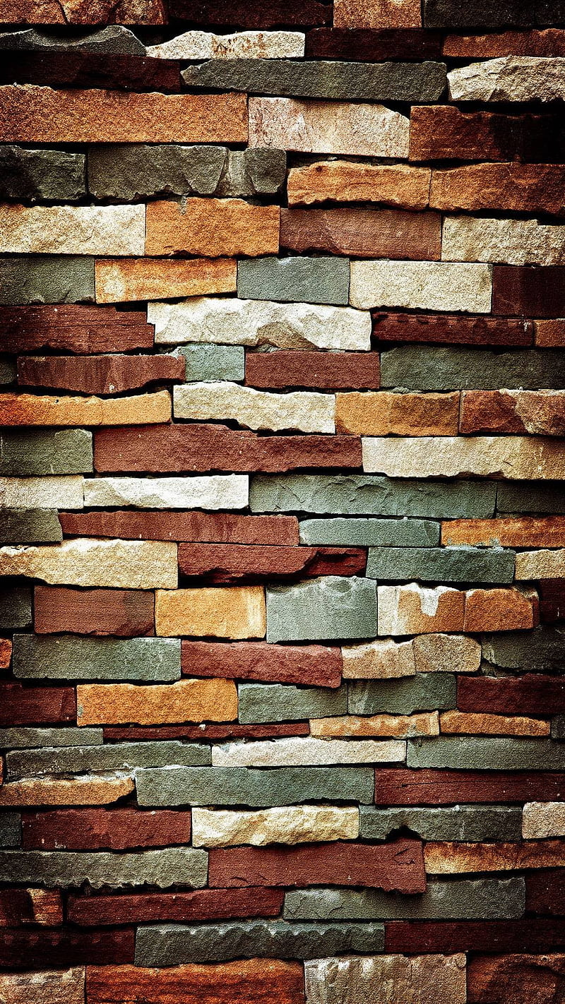 WAll, colore, colourful, stone, stones, timber, wood, woods, HD phone wallpaper