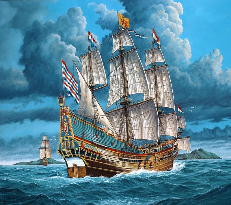 Sailing Ship, boat, nature, ocean, pirate, ship, yacht, HD wallpaper |  Peakpx