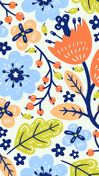Modern Floral Pattern, adorable beautiful, aesthetic secret garden,  colorful trending, HD phone wallpaper | Peakpx