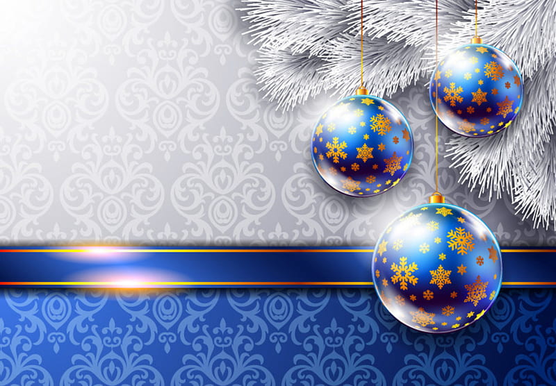 Christmas balls, christmas, holiday, colors, bonito, happy new year, nice, cool, merry christmas, beauty, white, blue, HD wallpaper