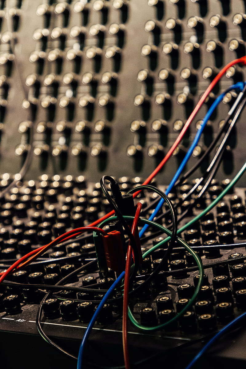 equipment, sound recording, wires, music, HD phone wallpaper