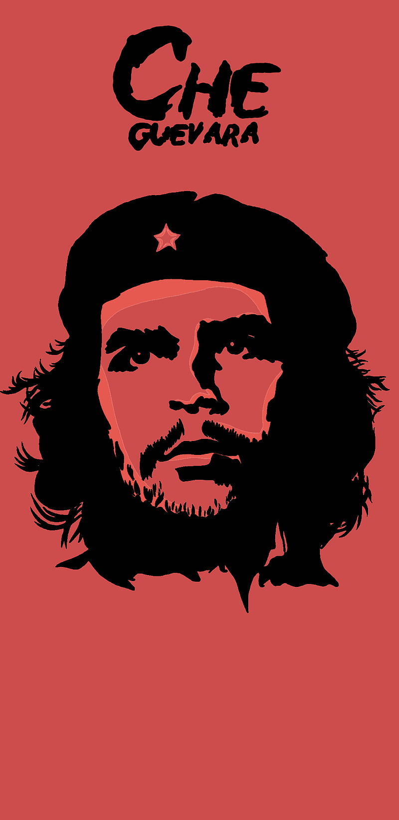 Che Guevara, auto desk, hand drawing, happy, note9, power, red, HD phone wallpaper