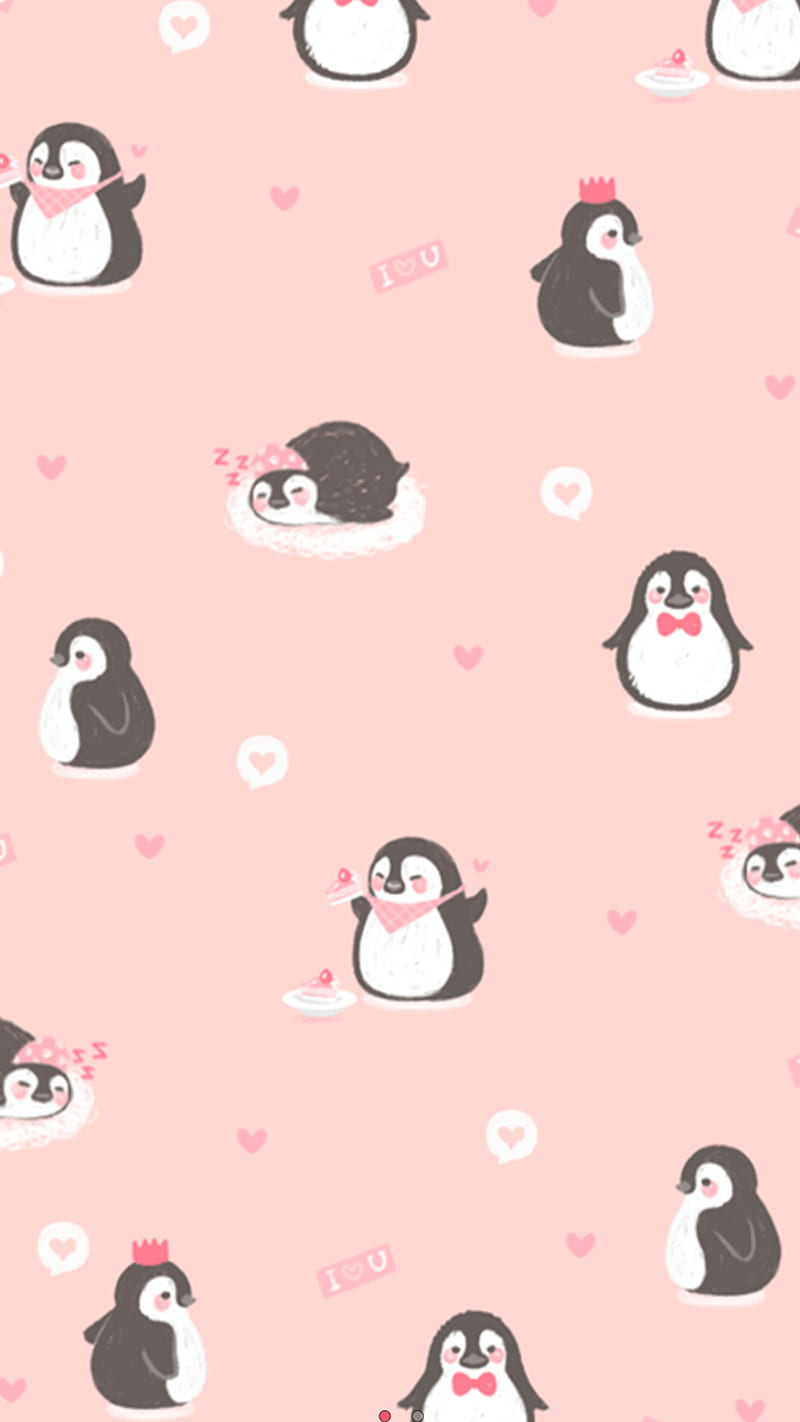 Lindo pingüino, rosa, Fondo de pantalla de teléfono HD | Peakpx