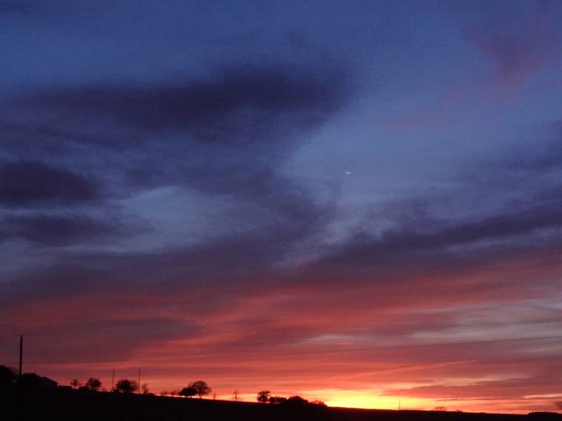Evening Sky, sunset, sun, sky, clouds, HD wallpaper Evening Sky, sunset, sun, sky, clouds, HD wallpaper