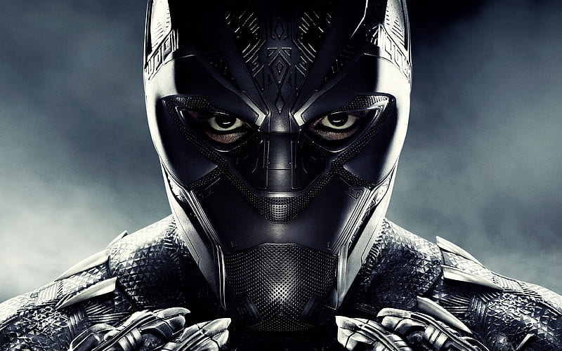 Black Panther, 2018, Chadwick Boseman, portrait superhero, new movies, HD wallpaper