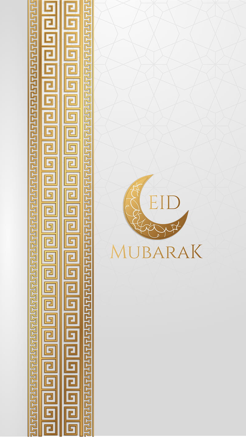 Eid Mubarak, gold, greeting, greetings, islam, islamic, moon, muslim, sayings, HD phone wallpaper