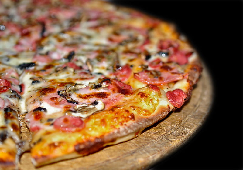 Greate Pizza, tomato, fungi, pizza, cheese, HD wallpaper