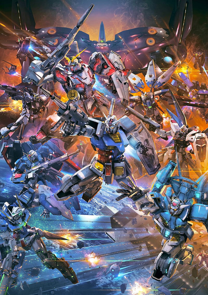 Gundam, super, guerra, HD phone wallpaper