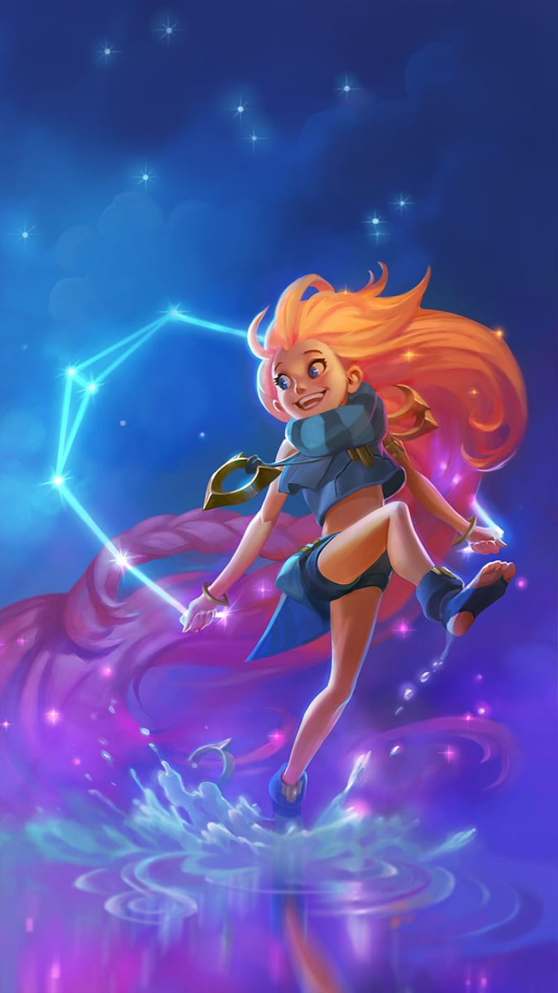 Winterblessed Zoe LoL Skin Splash Art 4K Wallpaper iPhone HD Phone #4281j