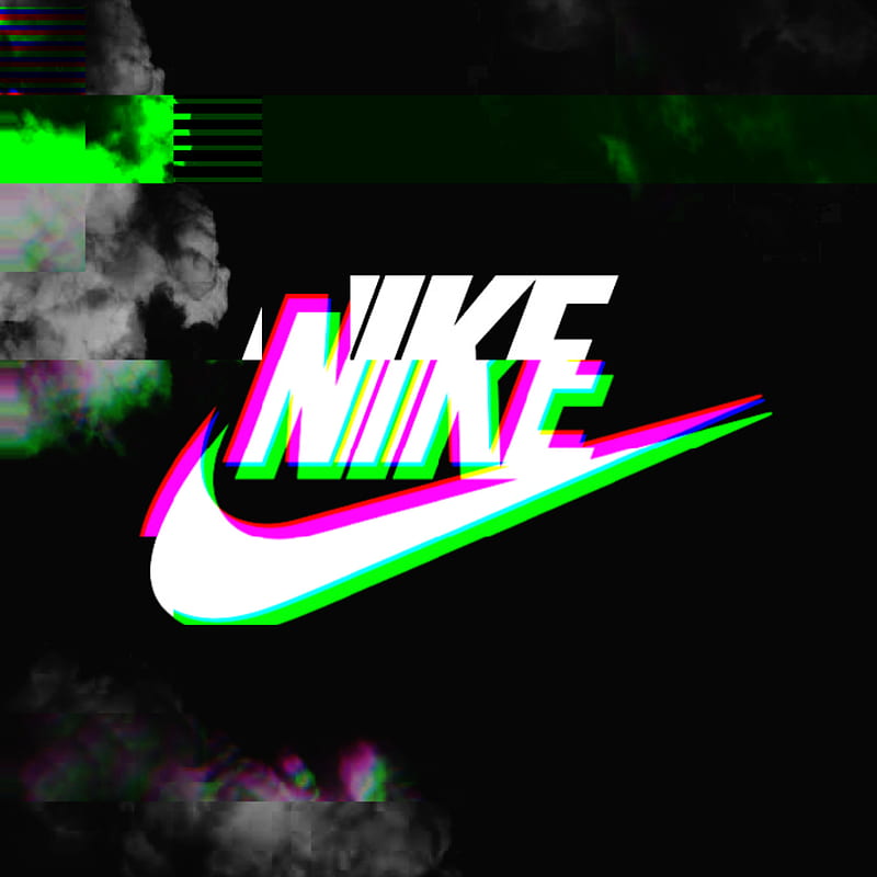Glitched Nike, glitch, HD phone wallpaper