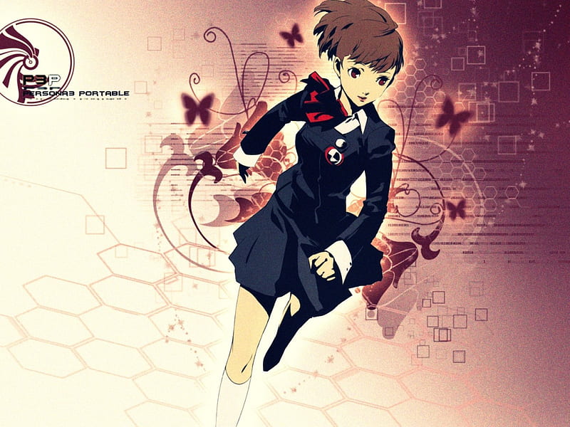 Persona3 Portable, red, butterfly, Female Protagonist, Persona 3, woman, HD wallpaper
