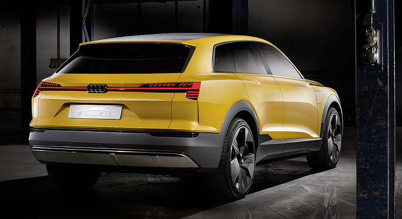 2016 Audi h-tron quattro SUV Concept (Color: Citrine Yellow) - Rear , car, HD wallpaper