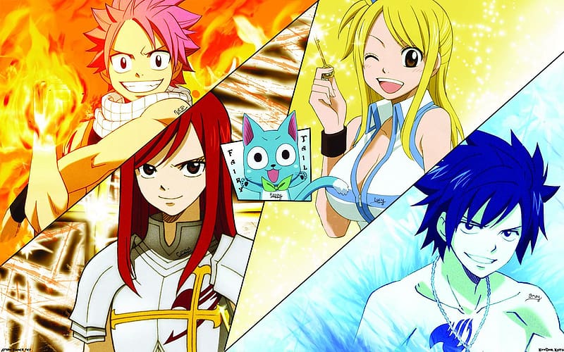 Wallpaper : anime, Fairy Tail, Scarlet Erza, Dragneel Natsu, Fullbuster  Gray, Heartfilia Lucy, Marvell Wendy, mangaka 1600x1000 - microcosmos -  49944 - HD Wallpapers - WallHere