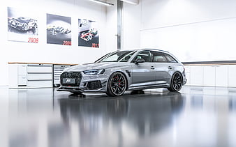 Audi RS6, ABT, gray wagon RS6, sports estate, tuning, German cars, Audi, HD wallpaper